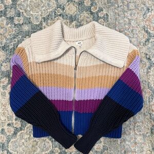 Aerie Double Zip Cardigan